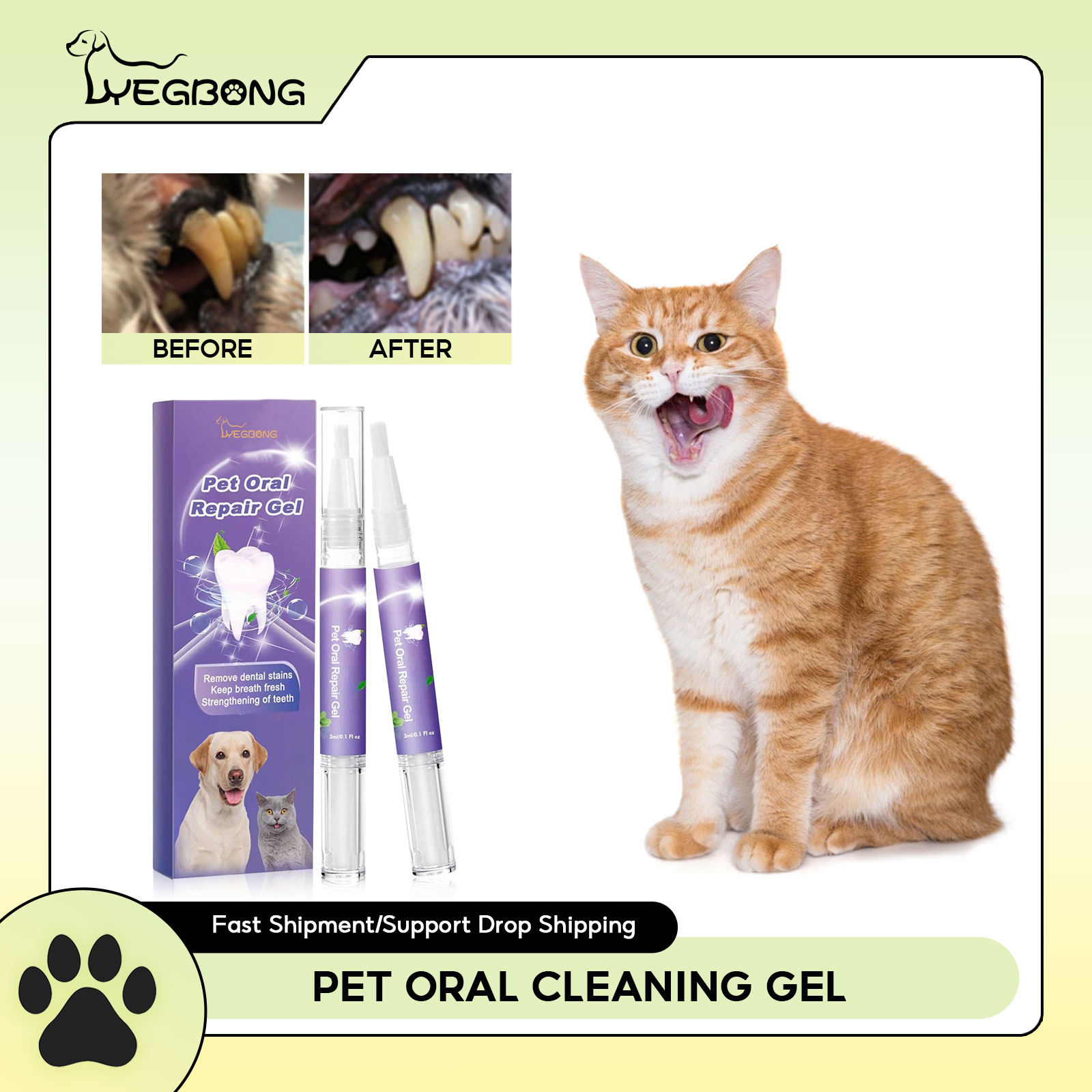 Teeth Whitening Clinic - Pet Oral Repair Gel Puppy Tartar