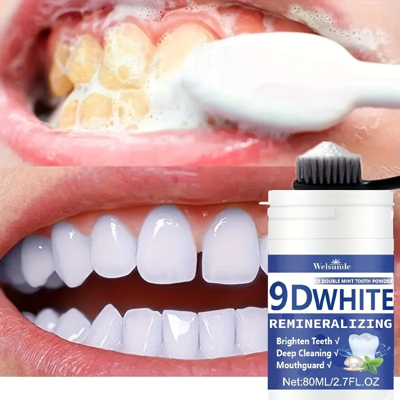 Teeth Whitening Clinic - 9D White Remineralizing Hydroxyapatite Tooth Powder,