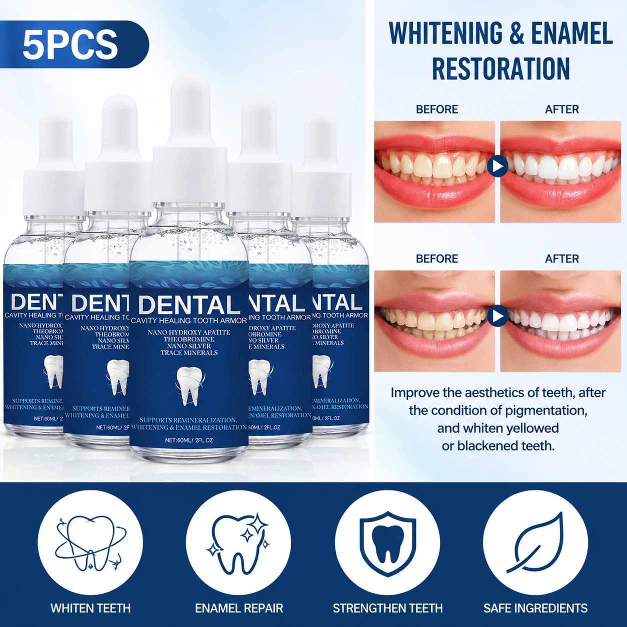 Whitening Tooth Serum 60ml Nan - Enamel Repair Serum review and price
