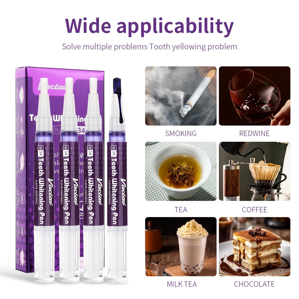Vaclav V34 Purple teeth whiten - Teeth Whitening Gel Peroxide review and price